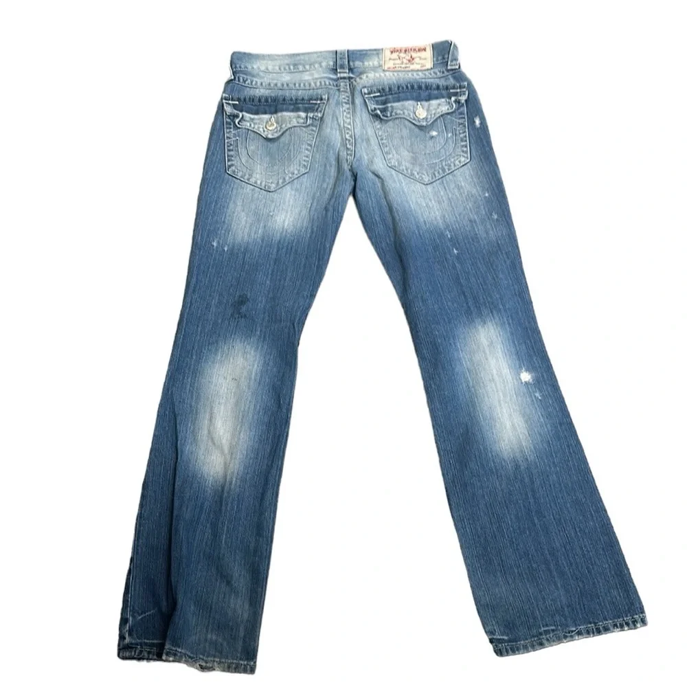 True religion blue distressed jeans size 32